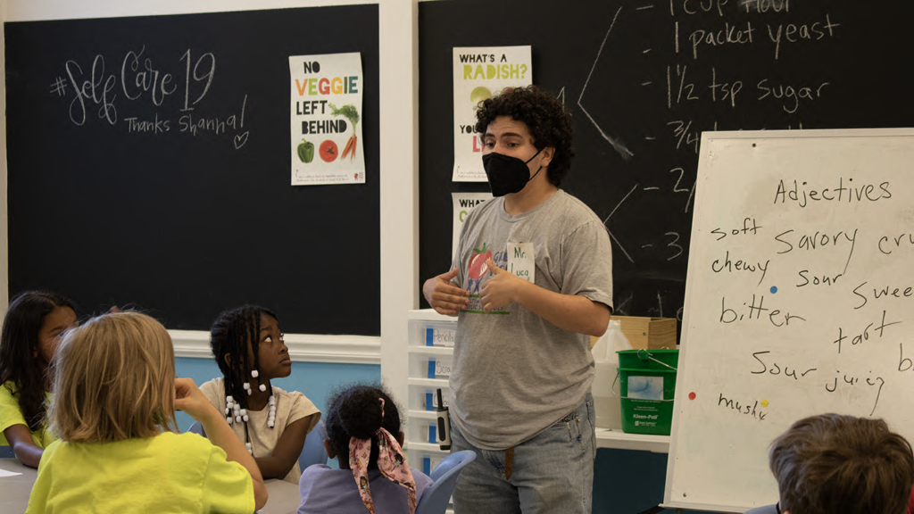 Teacher with class